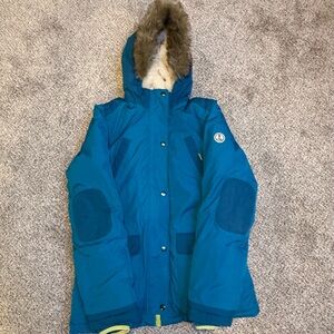Lands End Winter Jacket with Fur Trim